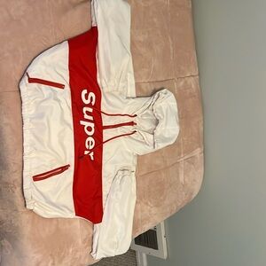 “Super” Athlesure Cropped Pull-Over Jacket
